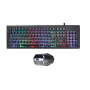 Jedel Keyboard Mouse Combo GK105 EN/AR Wired Gaming Black