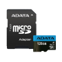 Adata Micro Sd 128Gb Class 10 Speed 100Mb AUSDX128GUICL10A1-RA1